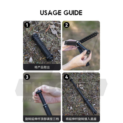 Blackdog Tripod Adjustable Height 3 Level Outdoor Camping Light Rod Retractable Light Lamp Stand CBD2550PJ061