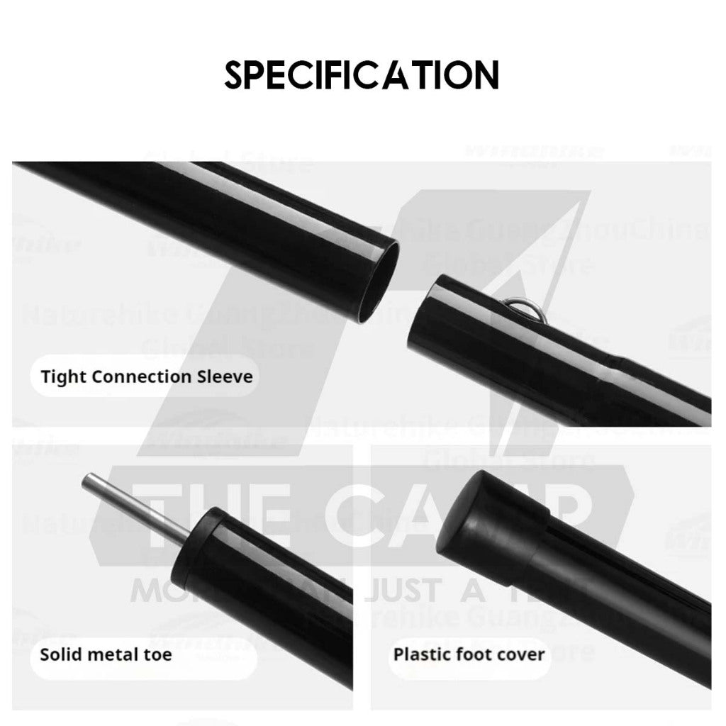 Naturehike Flysheet Pole 2pcs Set Camping Outdoors Tarp Door Tent Poles 1.7m 1.9m 2.1m 2.4m Awning Tiang CNK2550PJ010