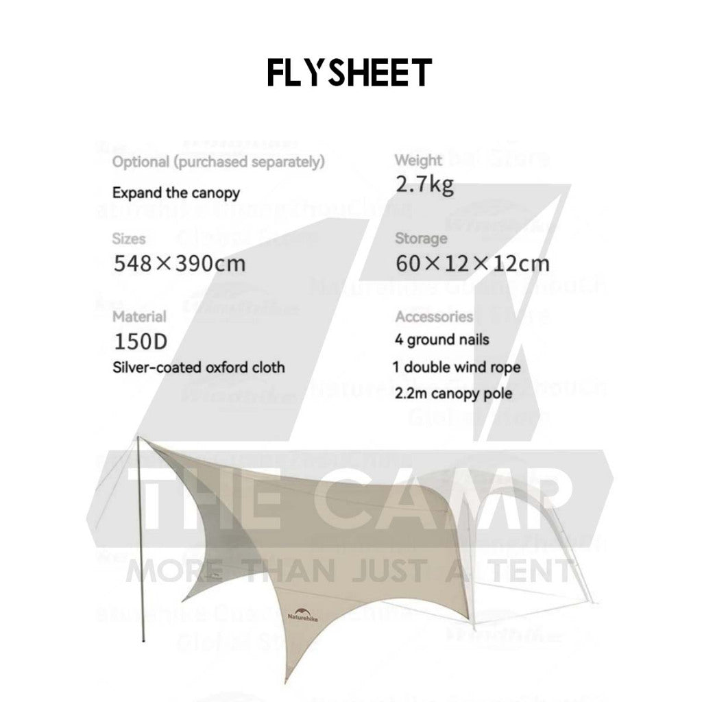 Naturehike Auto Dome Shelter Accessories Tarp Inner Tent Extension Flysheet Door Mesh TPU Cloth Groundsheet CNK230WS014