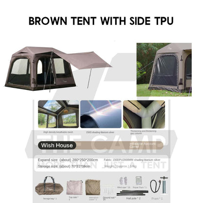 Vidalido Wish House Air Tent with Optional TPU Side Door Combine with Star Island PU2000mm Khemah Angin
