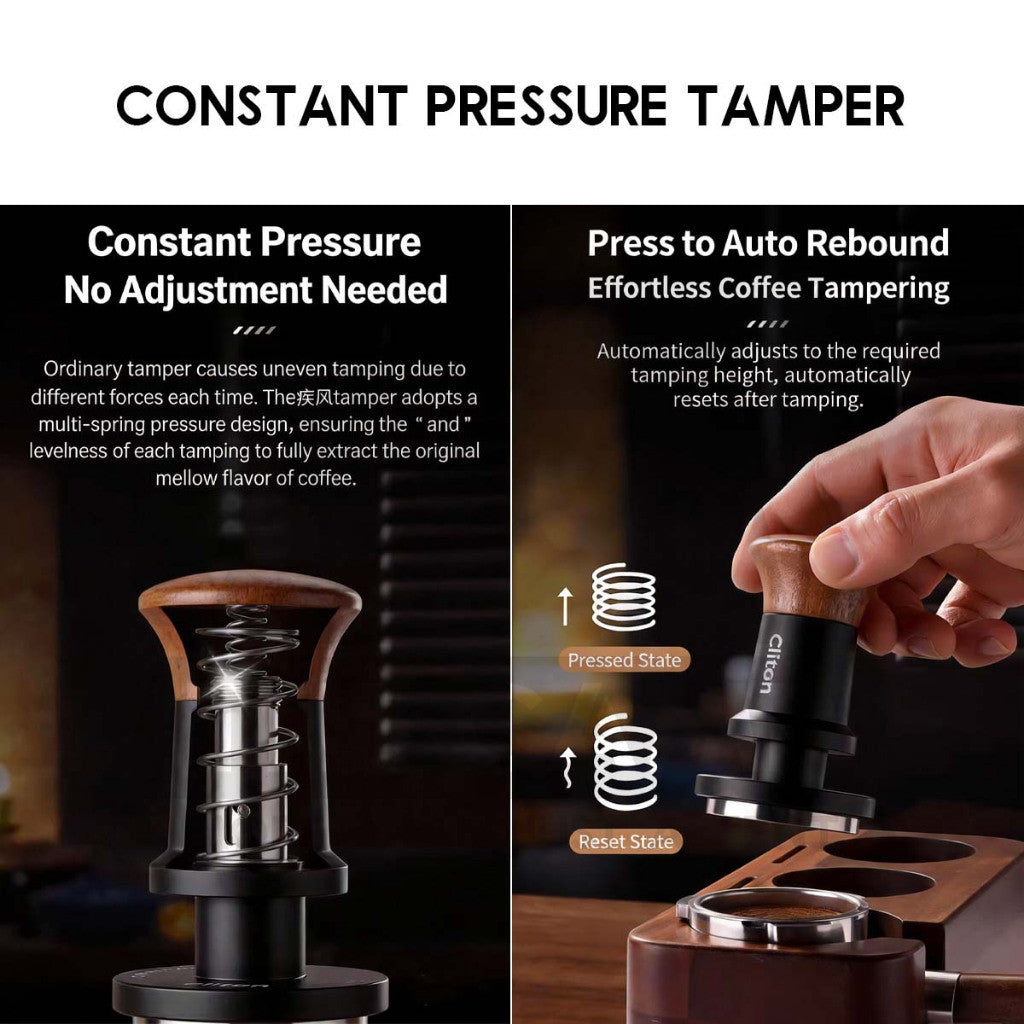 Cliton Constant Tamper 51mm 30lbs Coffee Accessories Constant Pressure Espresso Constant Force CL-YFC06