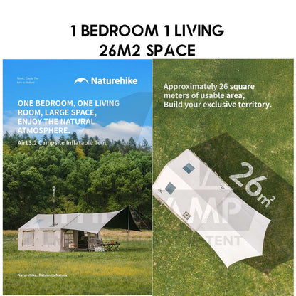 Naturehike Extend Air 13.2 Gen 2 Inflatable Air Tent with Detachable Flysheet Outdoor Camping NH22ZP014
