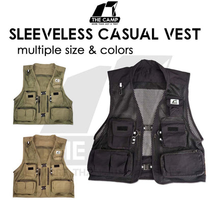 TheCamp Sleeveless Casual Vest Outdoor Camping Fishing Hiking Picnic Mesh Type