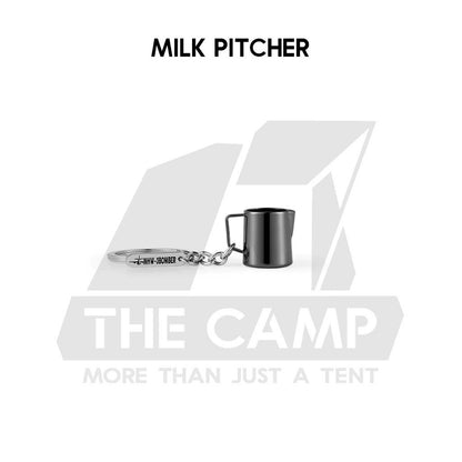 MHW-3BOMBER Keychain Coffee Accessories Milk Pitcher Espresso Tamper Mini Souvenir Key Chain