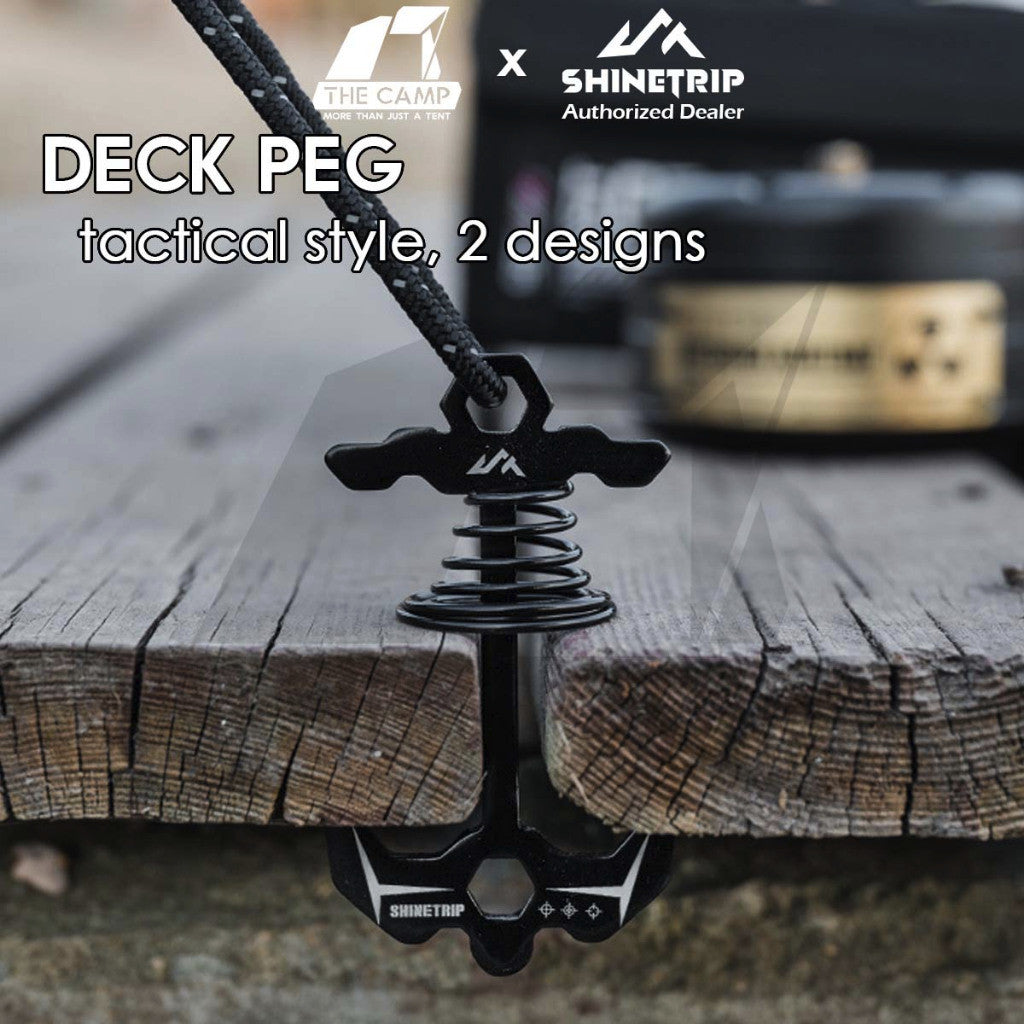 Shinetrip Deck Peg Fishbone Fish Bone Aluminium Carabiner Tarp Flysheet Pole Tent Khemah A572