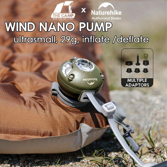 Naturehike Wind Nano Air Pump Portable Ultralight Bed Pillow Inflate Deflate Outdoor Camping CNK2650ZM012