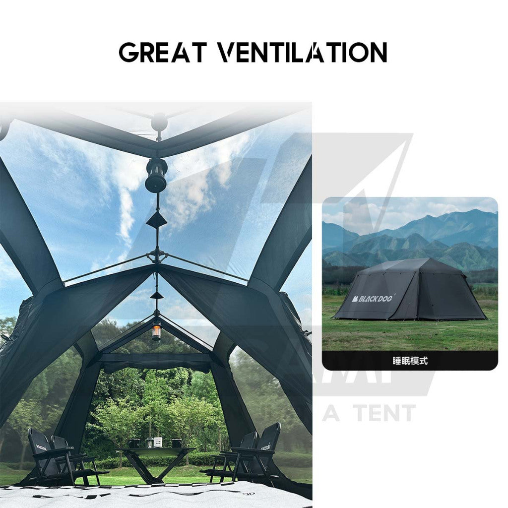 Blackdog V2 Luxury Automatic Tent 3.0 Cinema 2 Room 4 Hall Villa Projector Screen Auto Vicore Village 13 CBD2300ZP012