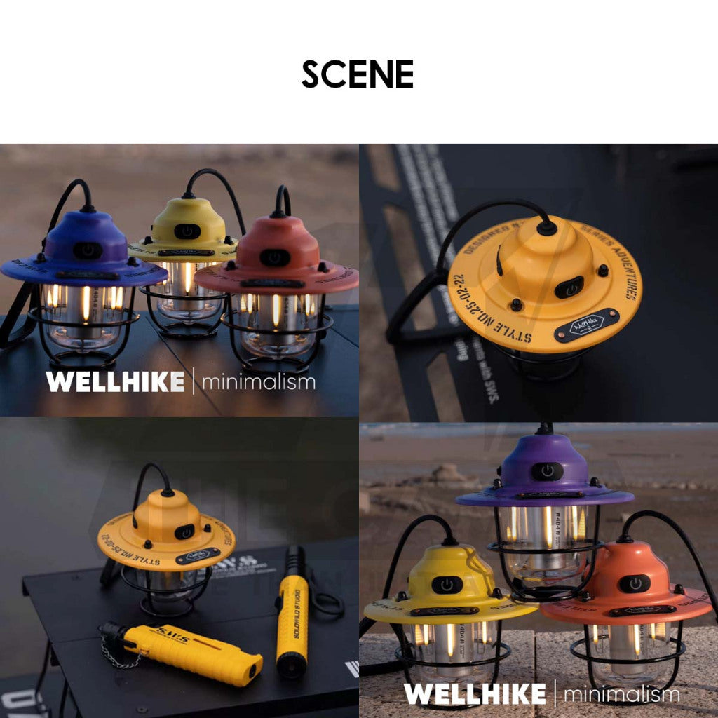 Wellhike SWS Mini Retro Lamp Outdoor Camping LED Mini Light Atmosphere Lantern Hanging Lampu