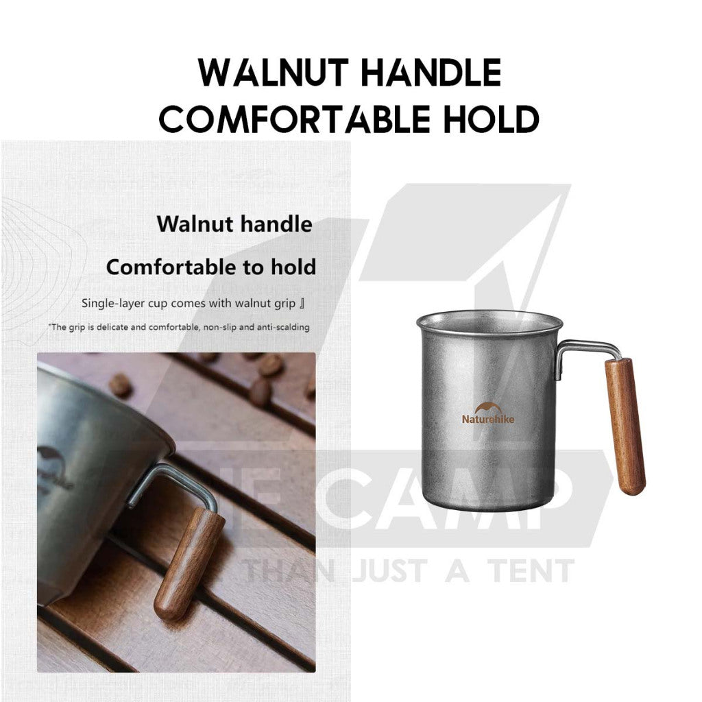 Naturehike Vintage Cup & Plate Retro Design Tableware Outdoor Camping Stainless Steel Mug Cawan Piring NH21SJ001