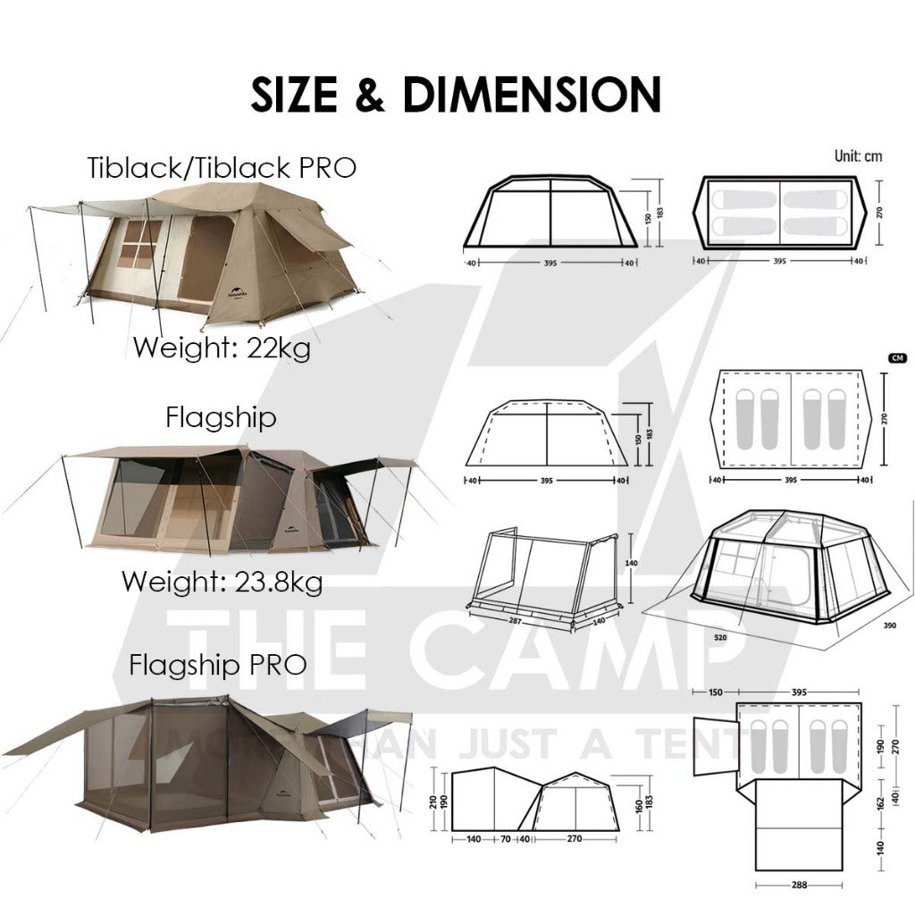 Naturehike Village 13 Auto Tent Automatic Ultimate Flagship Ti Black TiBlack PRO Version Outdoor Camping CNH22ZP004