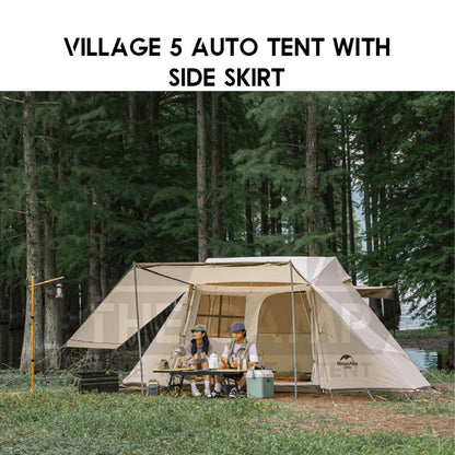 Naturehike Village 5 Automatic Tent Auto With Flysheet Snow Skirt Village 5.0 Outdoor Camping Khemah NH21ZP009