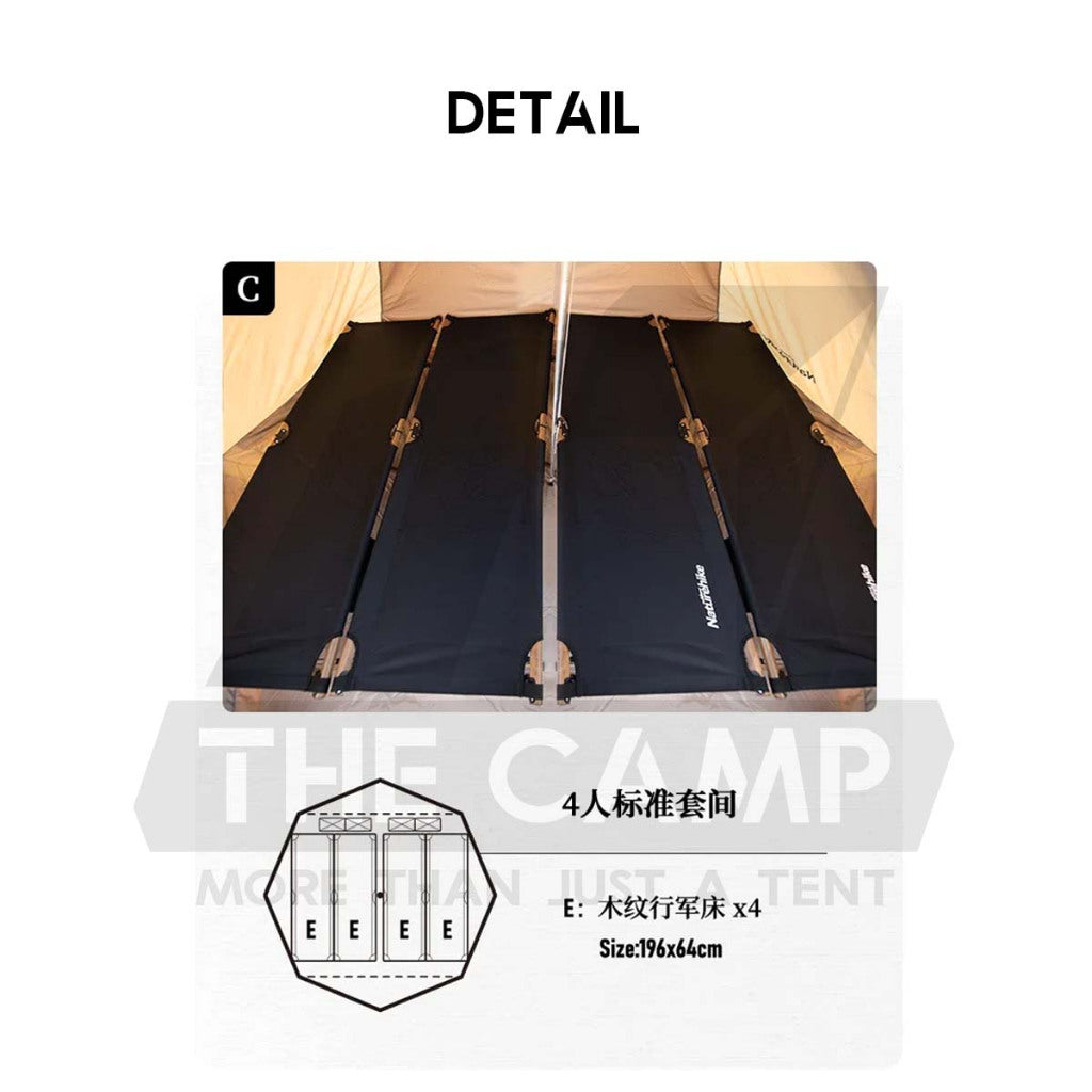 Naturehike Brighten 6.4 Cotton Pyramid Tent Teepee Outdoor Camping Khemah NH20ZP004