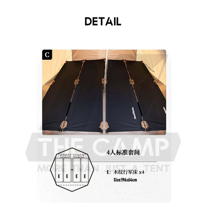 Naturehike Brighten 6.4 Cotton Pyramid Tent Teepee Outdoor Camping Khemah NH20ZP004