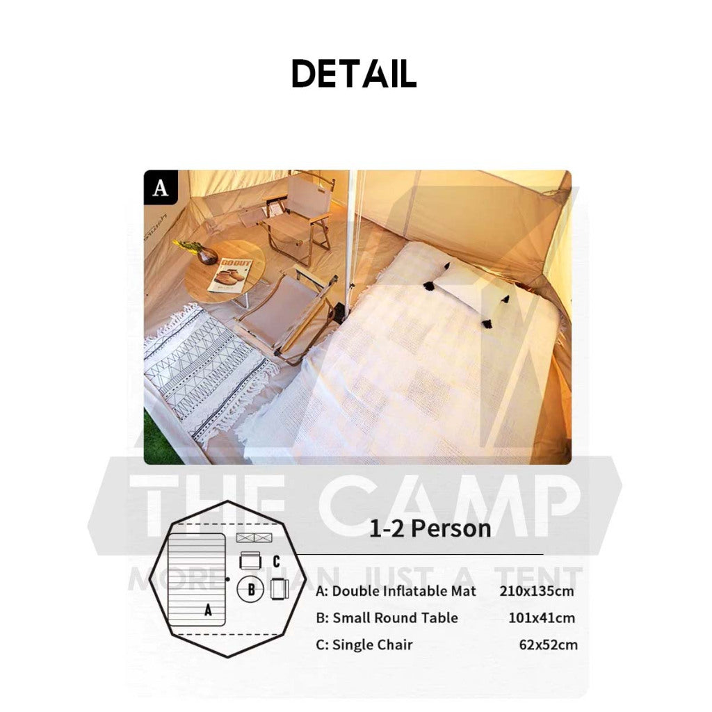 Naturehike Brighten 6.4 Cotton Pyramid Tent Teepee Outdoor Camping Khemah NH20ZP004