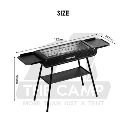 Blackdog Portable Camping BBQ Grill Rack Stand Outdoor Folding Charcoal Stove Firepower Adjustable Height CBD2550CF017