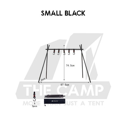 Shinetrip Outdoor Triangle Hanging Rack Aluminum Mesh Camping Hanger Tripod Shelf Stand Tableware Organizer