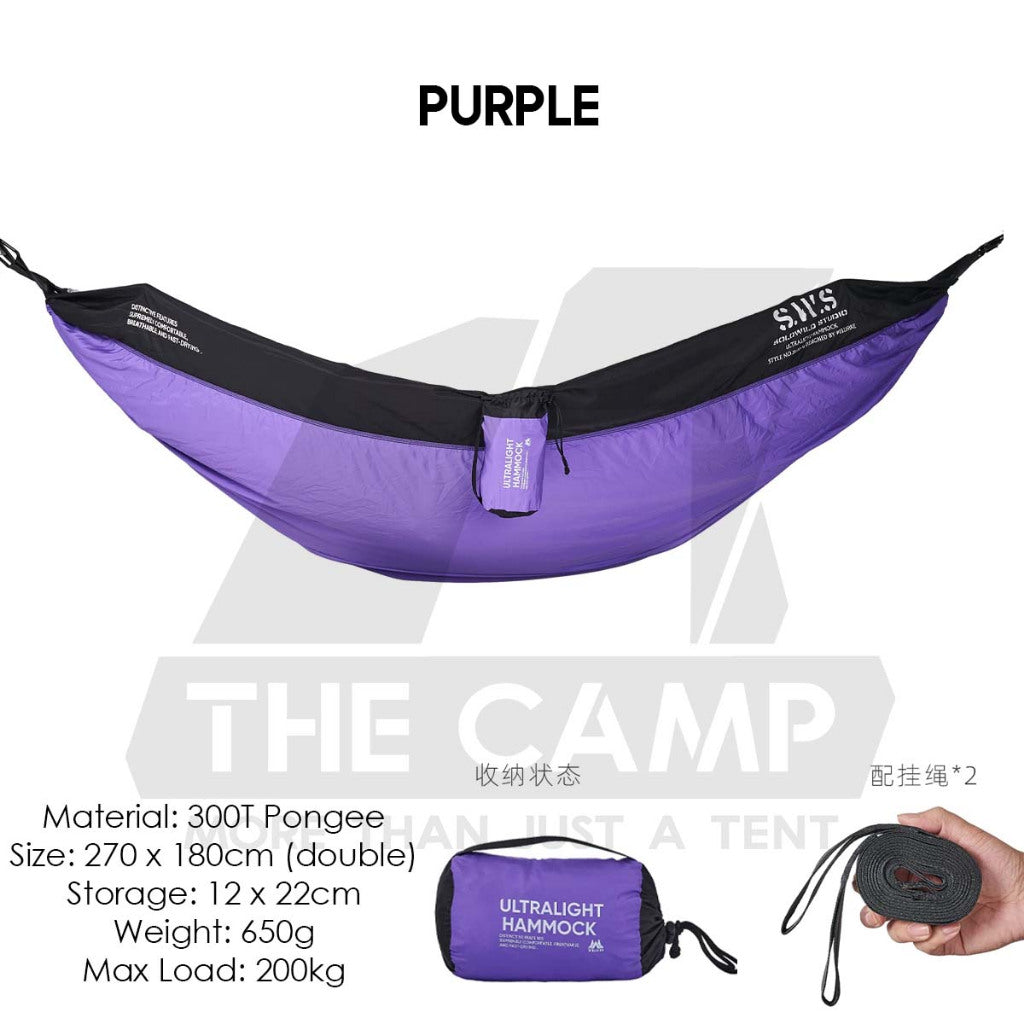 Wellhike SWS Hammock Double Ultralight Portable Hanging Outdoor Camping Bed Buaian Gantung