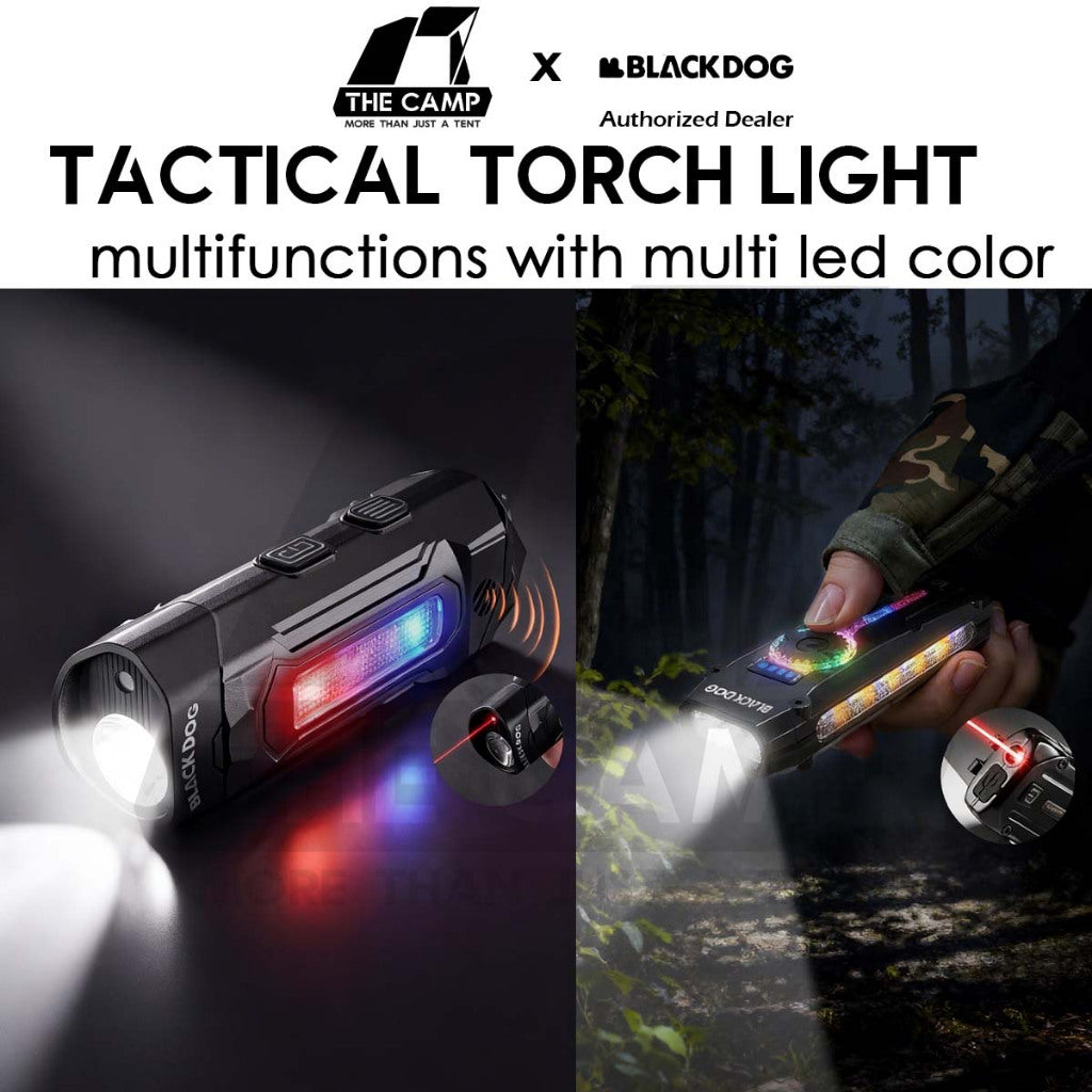 Blackdog Tactical Torch Light EDC Flash RGB Buzzer UV Outdoor Camping Light Lamp R2 Lampu CBD2550ZM048 CBD2550ZM045