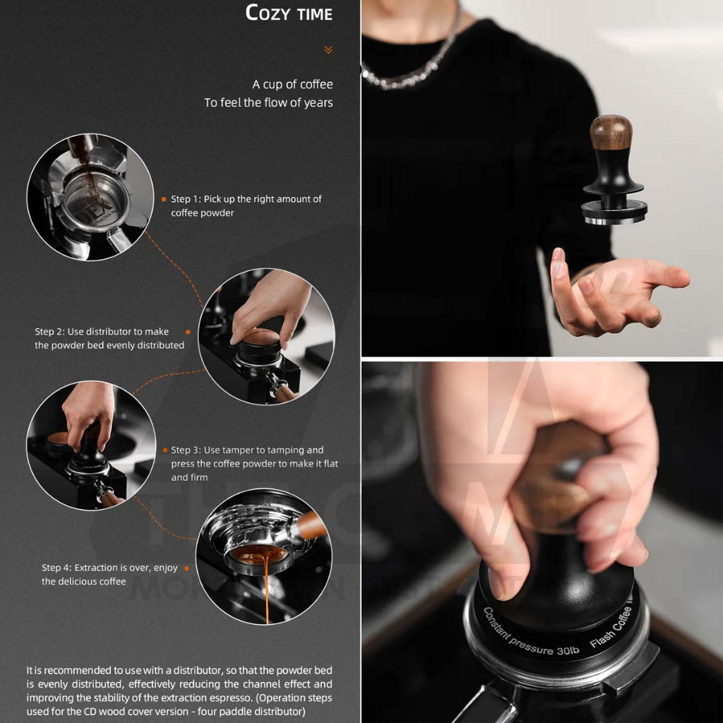 MHW-3BOMBER Flash Constant Pressure Coffee Tamper 2.0 30 Pound 58mm Spring Espresso T6101