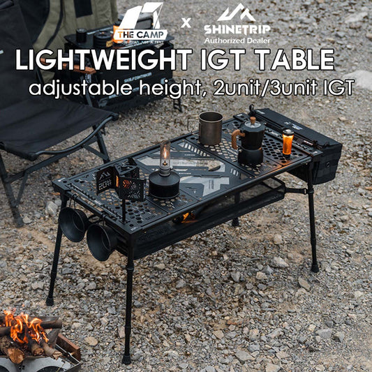 Shinetrip Lightweight IGT Table Adjustable Height 2 unit / 3 unit Compact Storage Outdoor Camping Meja A573