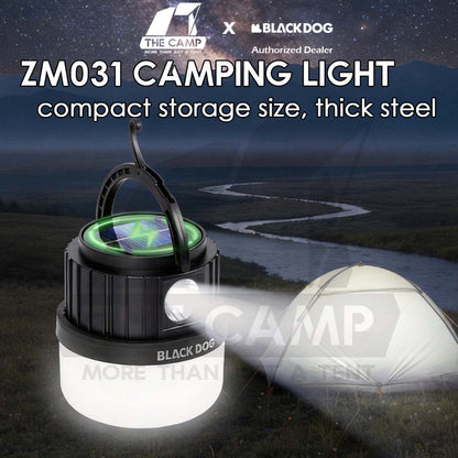 Blackdog Camping Light with Solar Charging Spot Light Flash Lamp Outdoor Camping Lantern Lampu CBD2550ZM031