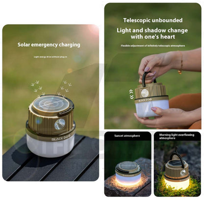 Blackdog Camping Light with Solar Charging Spot Light Flash Lamp Outdoor Camping Lantern Lampu CBD2550ZM031