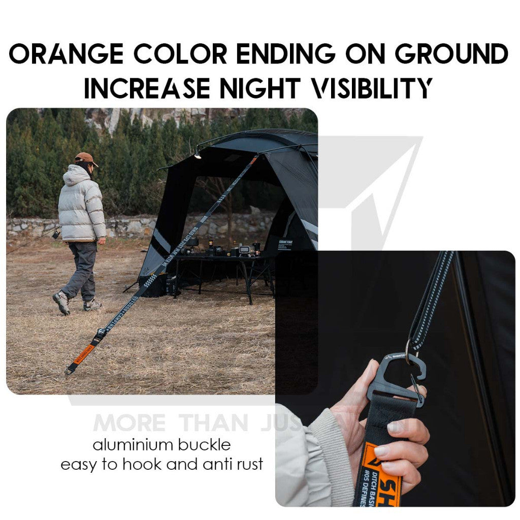 Shinetrip Tactical Rope Strap for Flysheet Tent Aluminium Pulley Quick Release Buckle Camping Guyline Tarp A576