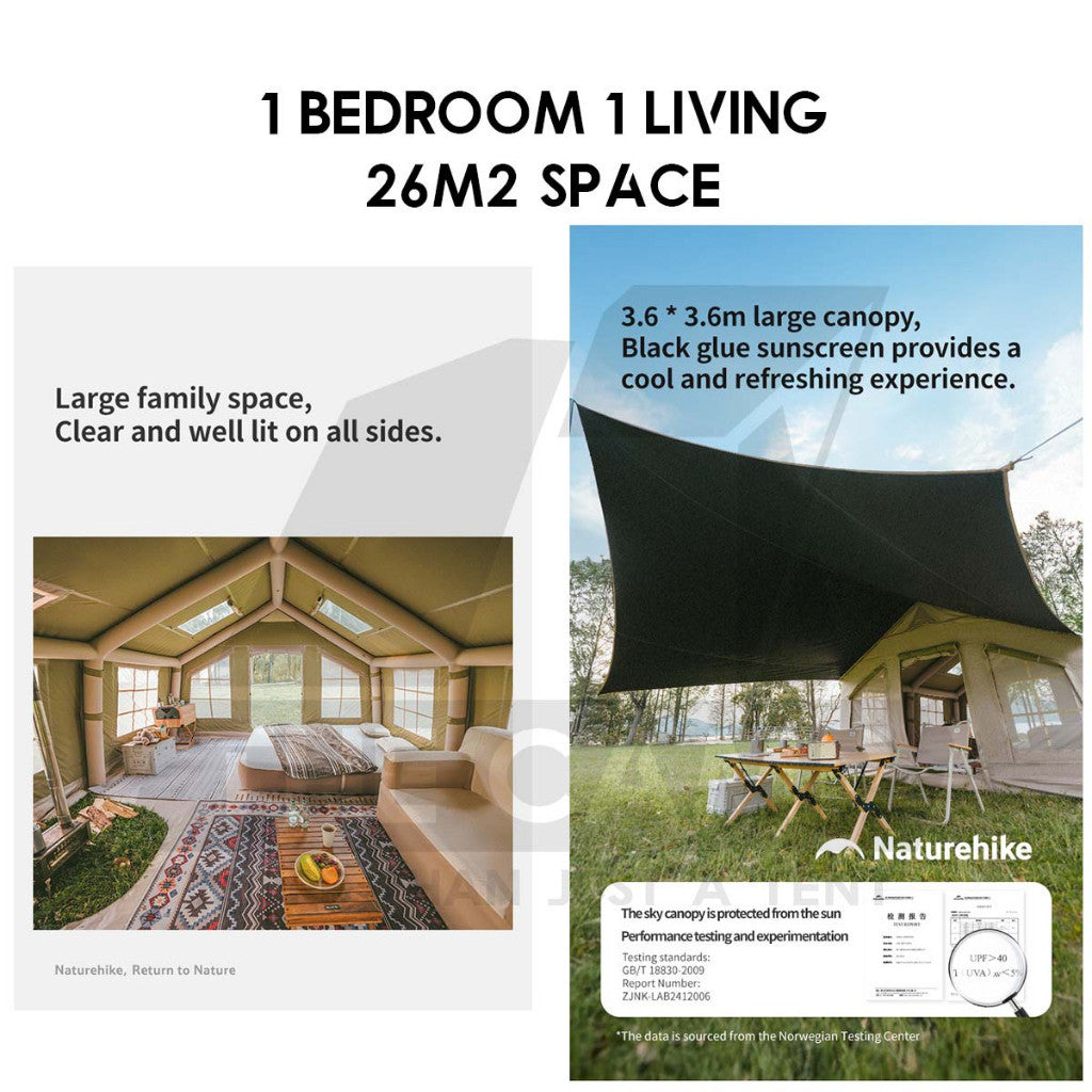Naturehike Extend Air 13.2 Gen 2 Inflatable Air Tent with Detachable Flysheet Outdoor Camping NH22ZP014