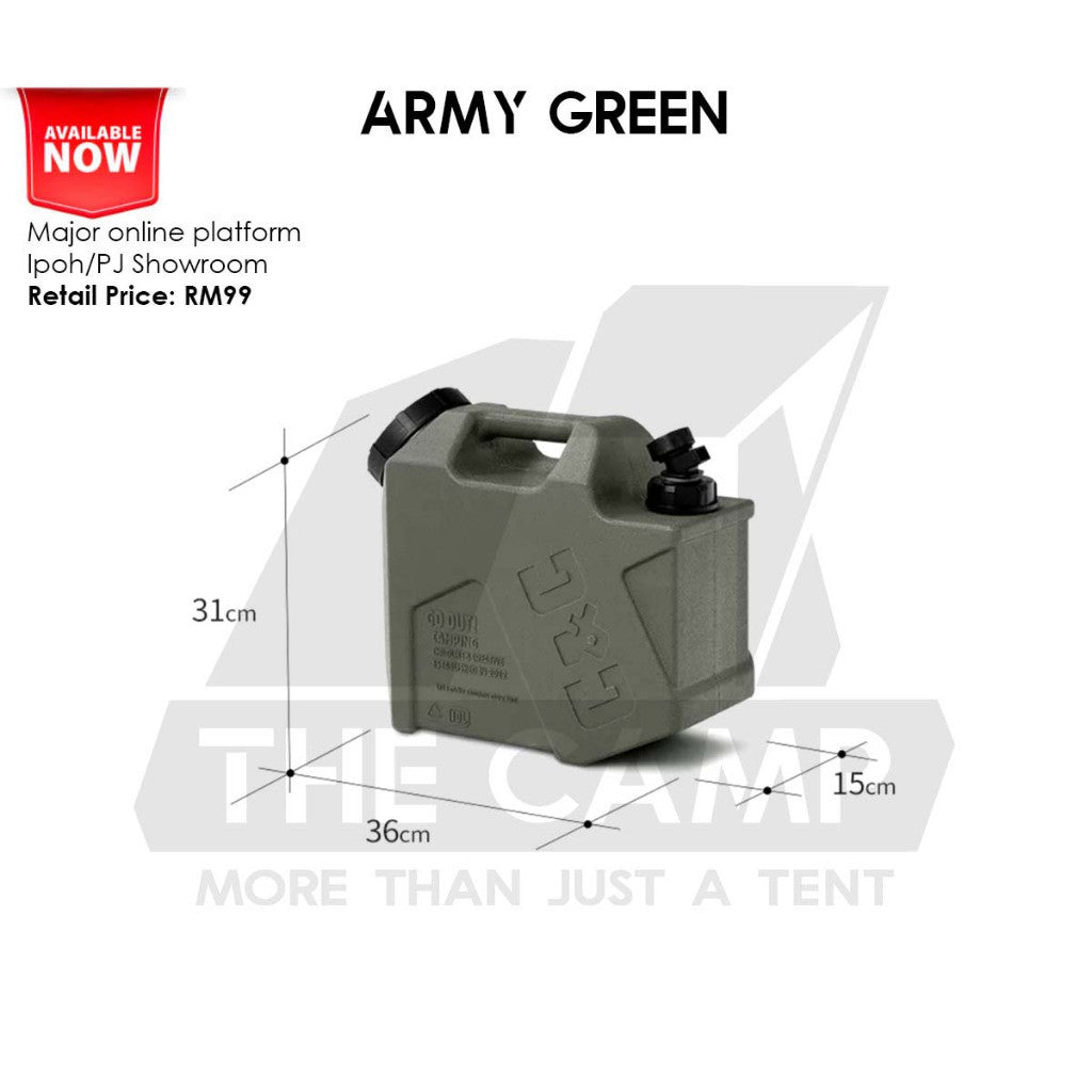 CC 10L Water Tank Bucket with Optional Water Dispenser Pump Outdoor Camping Accessories Picnic Hiking Fishing