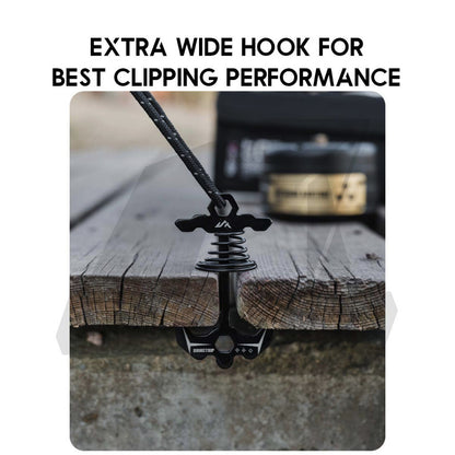 Shinetrip Deck Peg Fishbone Fish Bone Aluminium Carabiner Tarp Flysheet Pole Tent Khemah A572