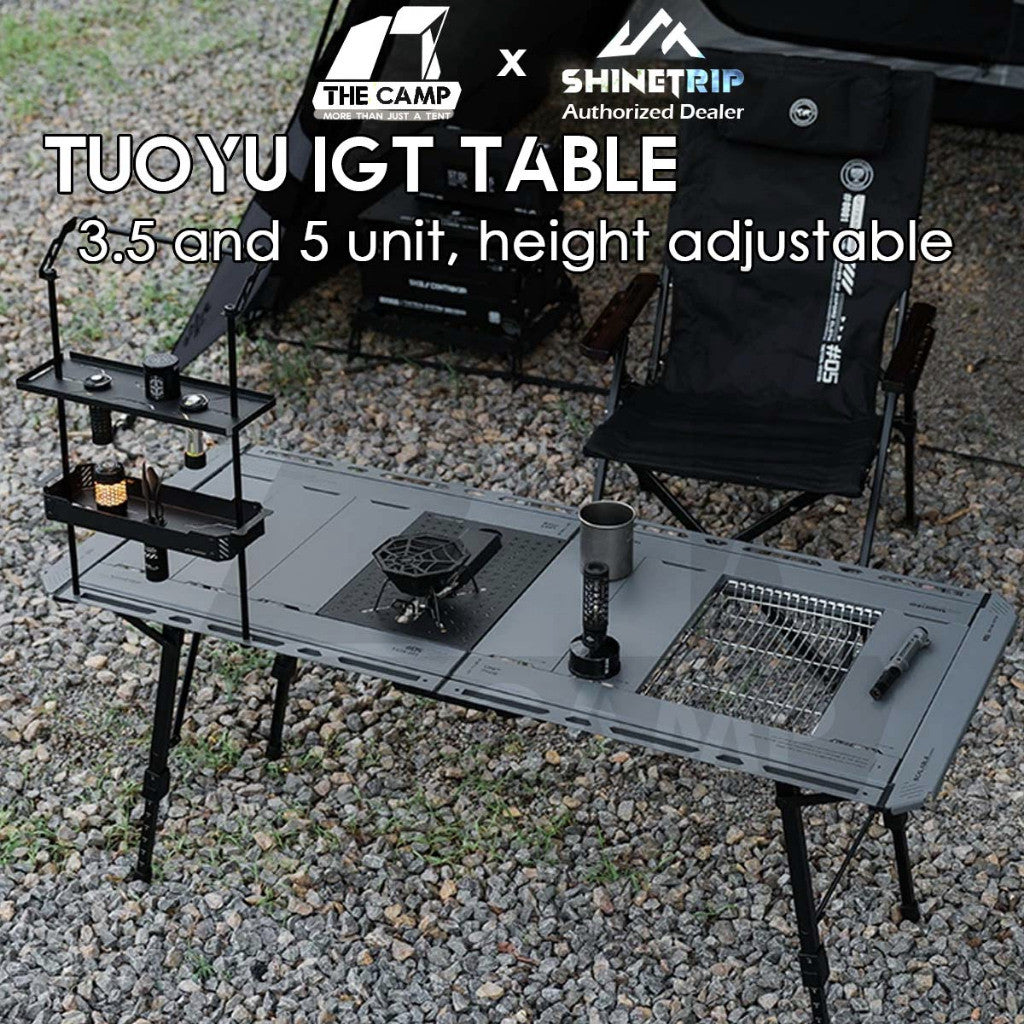 Shinetrip Tuoyu Tactical IGT Table 3.5 /  5 unit  Adjustable Height Expandable Side Outdoor Camping Modular Meja A584