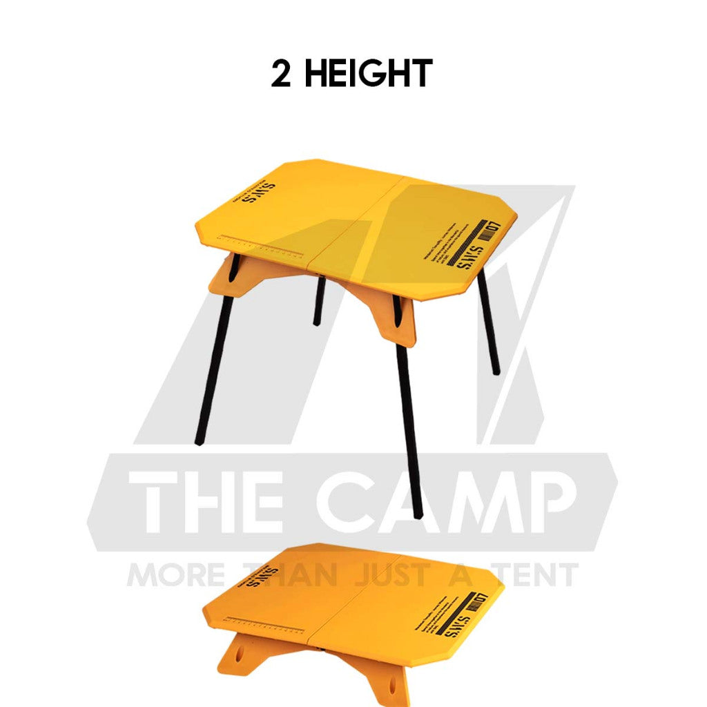 Wellhike SWS Foldable ABS Table Outdoor Camping Folding Foldable Compact Lightweight 2 Height Cup Bowl Plate Coffee