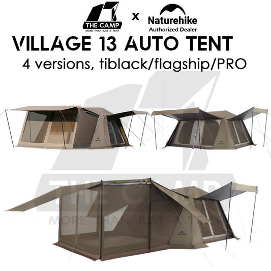 Naturehike Village 13 Auto Tent Automatic Ultimate Flagship Ti Black TiBlack PRO Version Outdoor Camping CNH22ZP004