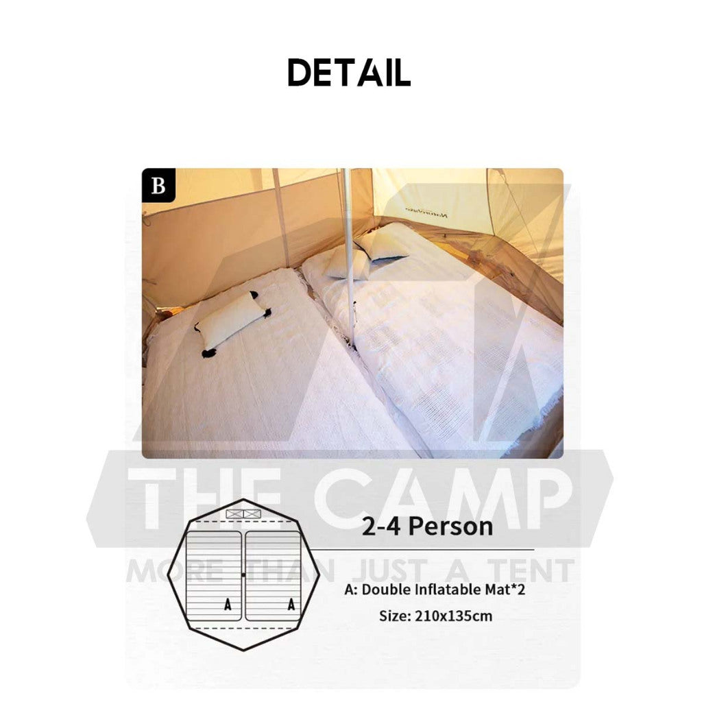 Naturehike Brighten 6.4 Cotton Pyramid Tent Teepee Outdoor Camping Khemah NH20ZP004