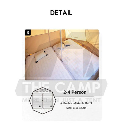 Naturehike Brighten 6.4 Cotton Pyramid Tent Teepee Outdoor Camping Khemah NH20ZP004