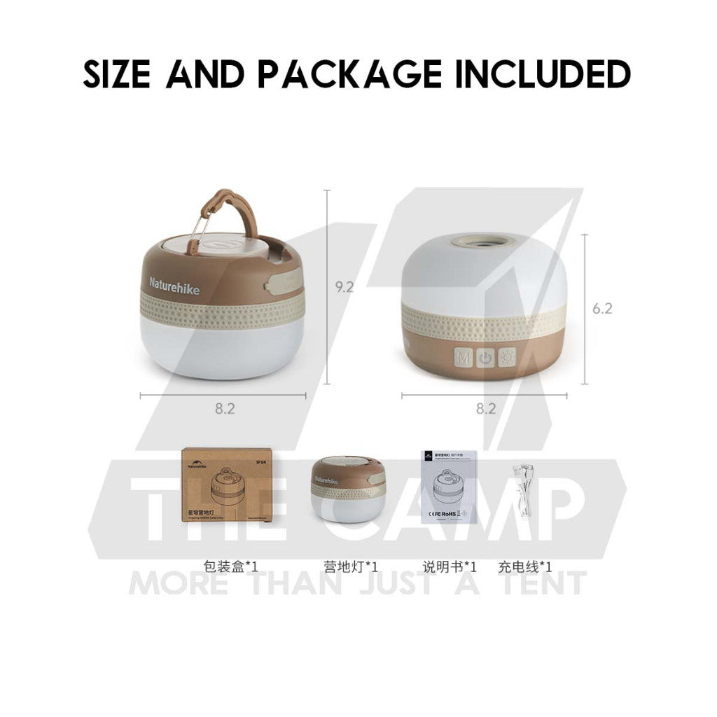 Naturehike Star Dome Light Outdoor Camping Lamp Lantern Hanging Magnet LED Multimode Lampu Torch Flashlight CNK2550ZM016