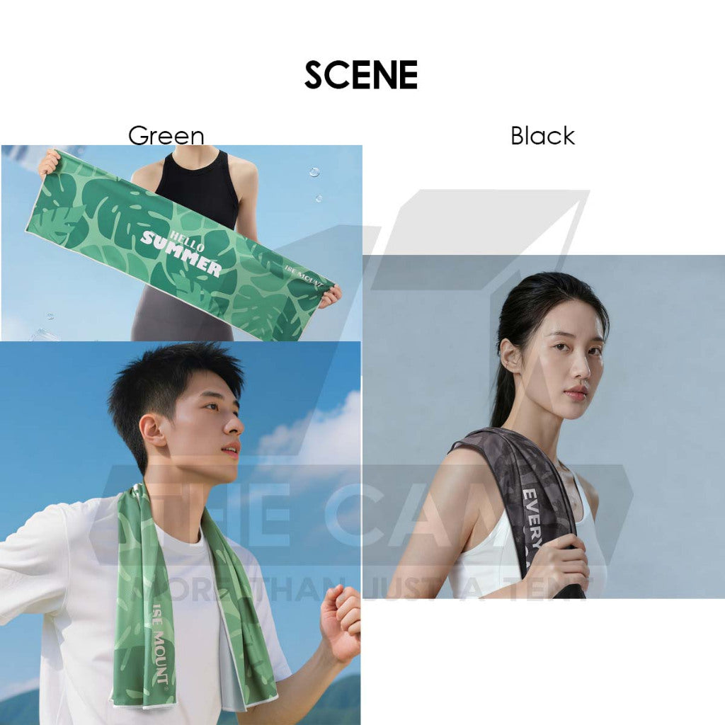 Ise Mount Towel Multicolor Quick Dry Cooling Feel Material Quick Absorption Outdoor Travel Beach Running Sport Gym