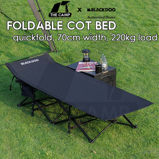 Blackdog Folding Cot Bed Quick Fold 70cm Width Foldable Sleeping Mat Outdoor Camping Mattress Katil Tilam CBD2550WS059