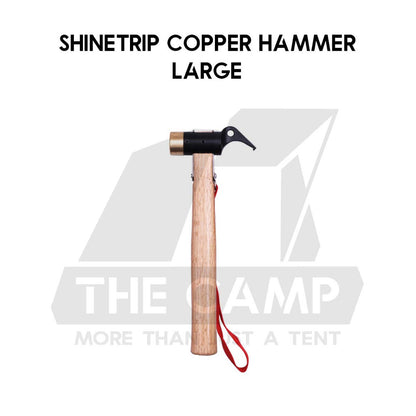 Shinetrip Copper Head Hammer Anti Slip Strap Oak Wood Handle Reduce Vibration Case Iron Steel Head