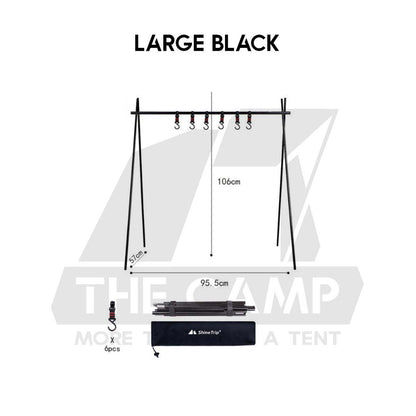 Shinetrip Outdoor Triangle Hanging Rack Aluminum Mesh Camping Hanger Tripod Shelf Stand Tableware Organizer