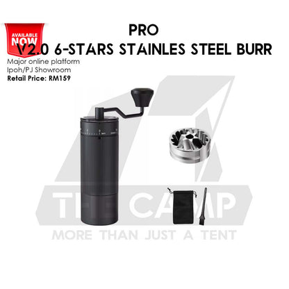 Cliton Manual Grinder Ceramic / 420 Stainless Steel Burr Coffee Machine Maker Outdoor KMDJ-LSP-6-L HC HS-A