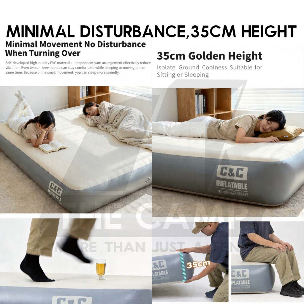 CC Drop Stitch Air Mattress with Bed Sheet Bed Cover 30cm Sponge Outdoor Camping Tilam Cadar