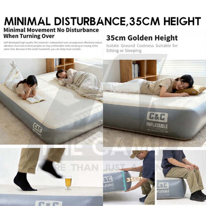 CC Drop Stitch Air Mattress with Bed Sheet Bed Cover 30cm Sponge Outdoor Camping Tilam Cadar