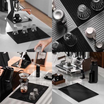 MHW-3BOMBER Coffee Bar Silicone Dish Drying Pad Mat Rubber Draining Cafe Barista Coaster Anti Slip