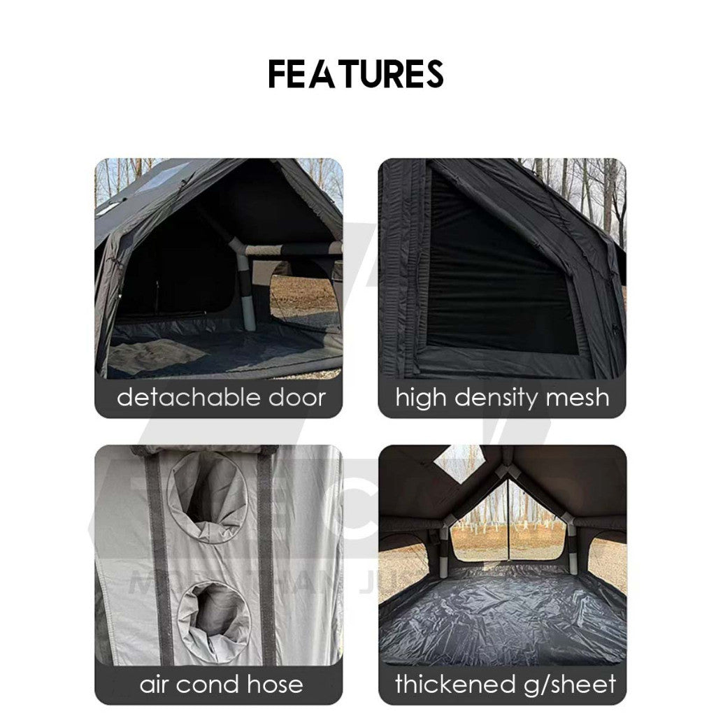 Spark AIR07 Air Tent 7+7m2 Large Space AIR 07 Black Army Green Gray Brown