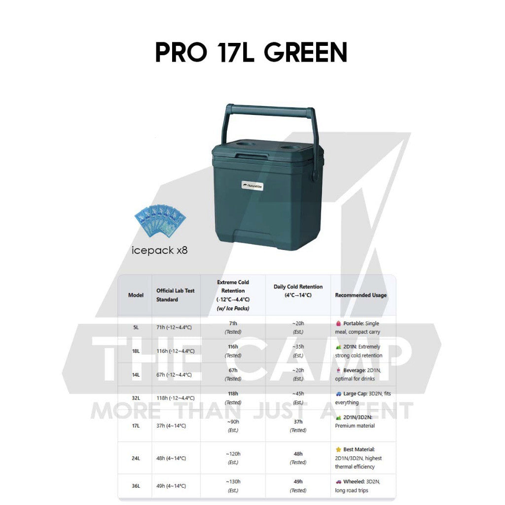 Naturehike JY PRO PU Cooler Ice Box 17L 24L 36L Wheel Camping Outdoor Refrigerator Freezer CNK2650CF012