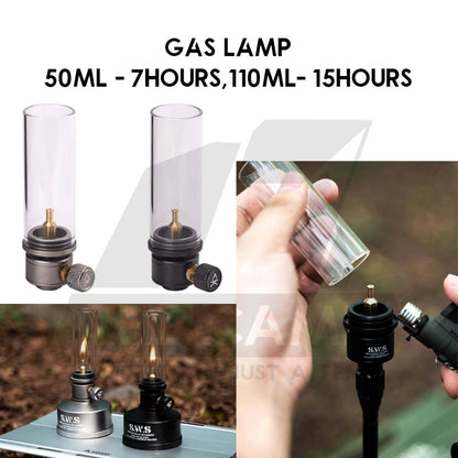Wellhike SWS Gas Tank Refillable Reusable Lamp Extension Rod Foldable Stove Aluminium Butane Gas