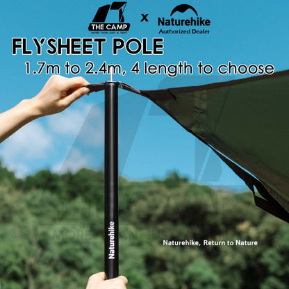 Naturehike Flysheet Pole 2pcs Set Camping Outdoors Tarp Door Tent Poles 1.7m 1.9m 2.1m 2.4m Awning Tiang CNK2550PJ010