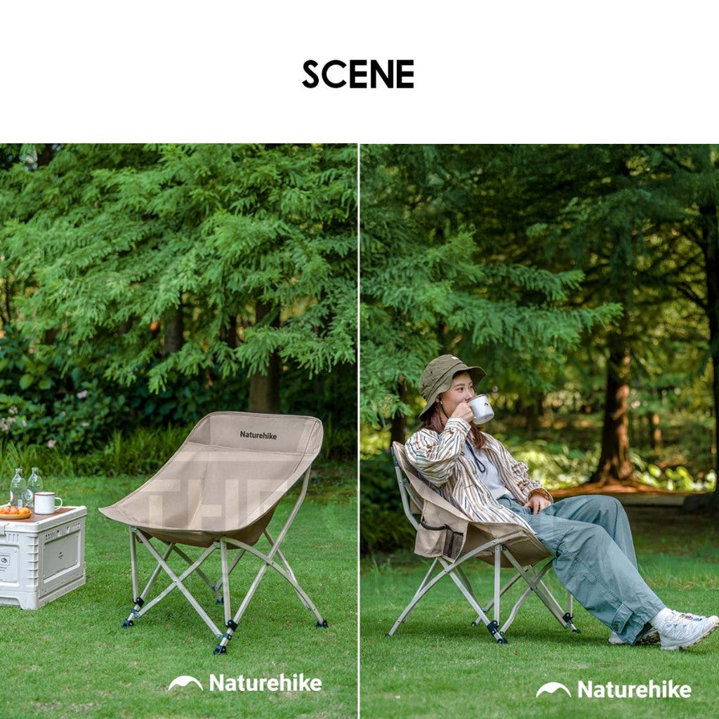 Naturehike T04 Camping Moon Chair Widen Seat Foldable Folding Quick Open Outdoor All Terrian Kerusi Healing CNK2550JJ022