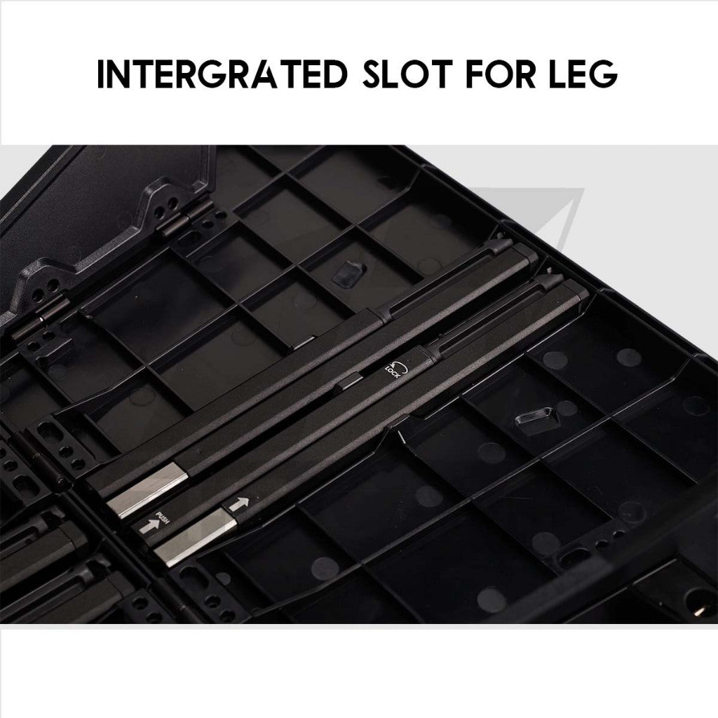 Wellhike SWS Foldable ABS Table Outdoor Camping Folding Foldable Compact Lightweight 2 Height Cup Bowl Plate Coffee